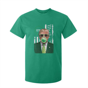 Funny Trump St. Patrick's Day T Shirt For Kid Trump Green Bubble Gum Anerica Flag TS09 Irish Green Print Your Wear