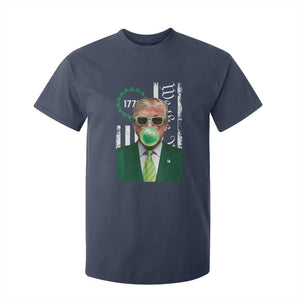Funny Trump St. Patrick's Day T Shirt For Kid Trump Green Bubble Gum Anerica Flag TS09 Navy Print Your Wear