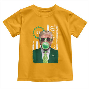 Funny Trump St. Patrick's Day Toddler T Shirt Trump Green Bubble Gum Anerica Flag TS09 Gold Print Your Wear