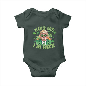 Funny Trump St. Patrick's Day Baby Onesie Kiss Me I'm Rizz TS09 Print Your Wear
