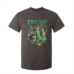 Funny Trump St. Patrick's Day T Shirt For Kid Shamrock Lucky President Trump TS09 Dark Chocolate Print Your Wear