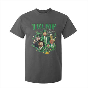 Funny Trump St. Patrick's Day T Shirt For Kid Shamrock Lucky President Trump TS09 Dark Heather Print Your Wear