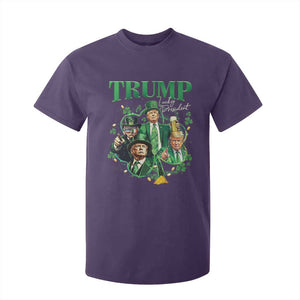 Funny Trump St. Patrick's Day T Shirt For Kid Shamrock Lucky President Trump TS09 Purple Print Your Wear