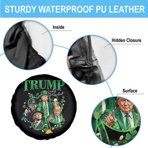 Funny Trump St. Patrick's Day Spare Tire Cover Shamrock Lucky President Trump TS09 Print Your Wear