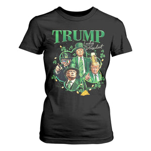 Funny Trump St. Patrick's Day T Shirt For Women Shamrock Lucky President Trump TS09 Black Print Your Wear