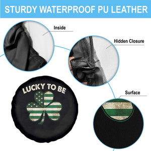 St. Patrick's Day Patriotic America Pride Spare Tire Cover Lucky To Be American TS09 Print Your Wear