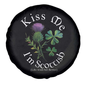 Funny St. Patrick's Day Spare Tire Cover Kiss Me I'm Scottish TS09 Print Your Wear