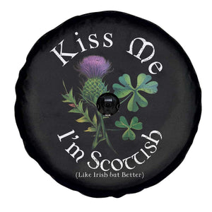 Funny St. Patrick's Day Spare Tire Cover Kiss Me I'm Scottish TS09 Print Your Wear