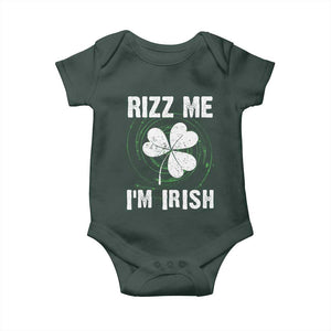 Funny St. Patrick's Day Baby Onesie Rizz Me I'm Irish TS09 Print Your Wear