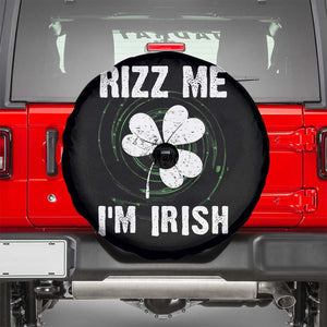 Funny St. Patrick's Day Spare Tire Cover Rizz Me I'm Irish TS09 Black Print Your Wear