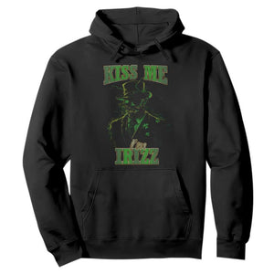 Funny St. Patrick's Day Hoodie Kiss Me I'm iRizz Cool Leprechaun TS09 Black Print Your Wear