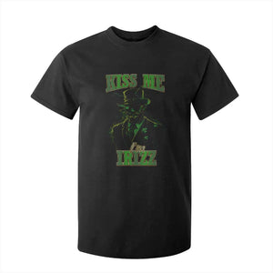 Funny St. Patrick's Day T Shirt For Kid Kiss Me I'm iRizz Cool Leprechaun TS09 Black Print Your Wear