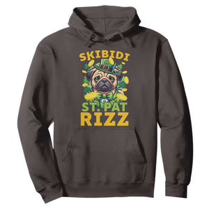 Funny St. Patrick's Day Hoodie Skibidi St. Patrizz Cute Dog Leprechaun TS09 Dark Chocolate Print Your Wear