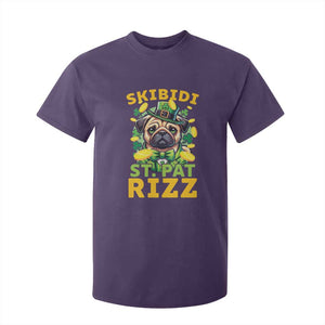 Funny St. Patrick's Day T Shirt For Kid Skibidi St. Patrizz Cute Dog Leprechaun TS09 Purple Print Your Wear