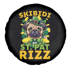 Funny St. Patrick's Day Spare Tire Cover Skibidi St. Patrizz Cute Dog Leprechaun TS09 Print Your Wear