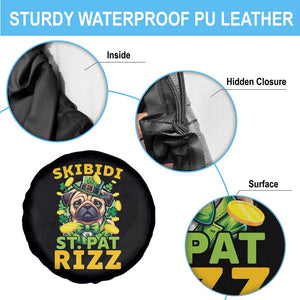 Funny St. Patrick's Day Spare Tire Cover Skibidi St. Patrizz Cute Dog Leprechaun TS09 Print Your Wear