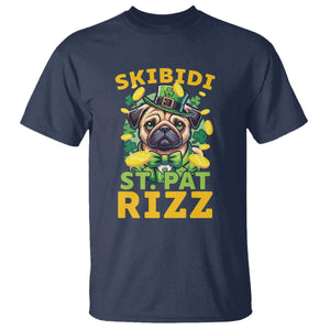 Funny St. Patrick's Day T Shirt Skibidi St. Patrizz Cute Dog Leprechaun TS09 Navy Print Your Wear