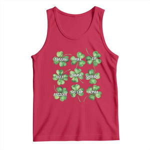 Funny St. Patrick's Day Tank Top Shamrock Lit Rizz Sigma Skibidi Rizzler No Cap Alpha TS09 Red Print Your Wear