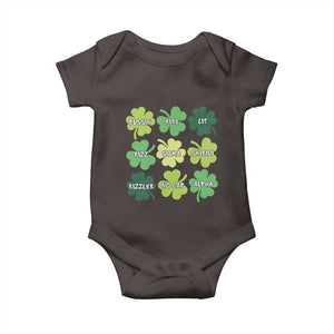 Funny St. Patrick's Day Baby Onesie Lit Rizz Sigma Skibidi Rizzler No Cap Alpha TS09 Dark Chocolate Print Your Wear
