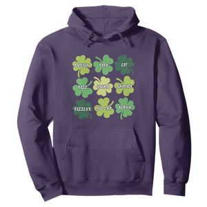 Funny St. Patrick's Day Hoodie Lit Rizz Sigma Skibidi Rizzler No Cap Alpha TS09 Purple Print Your Wear