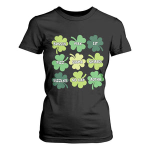 Funny St. Patrick's Day T Shirt For Women Lit Rizz Sigma Skibidi Rizzler No Cap Alpha TS09 Black Print Your Wear