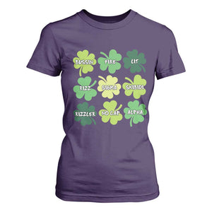 Funny St. Patrick's Day T Shirt For Women Lit Rizz Sigma Skibidi Rizzler No Cap Alpha TS09 Purple Print Your Wear