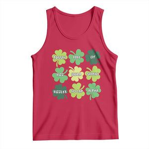 Funny St. Patrick's Day Tank Top Lit Rizz Sigma Skibidi Rizzler No Cap Alpha TS09 Red Print Your Wear