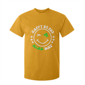 Funny St. Patrick's Day T Shirt For Kid Happy St Pat Rizz Day Shamrock Lucky Face TS09 Gold Print Your Wear