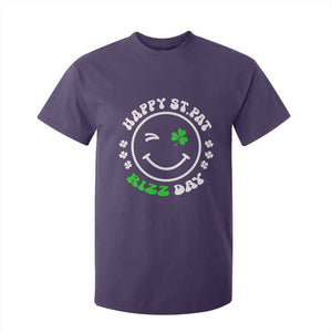 Funny St. Patrick's Day T Shirt For Kid Happy St Pat Rizz Day Shamrock Lucky Face TS09 Purple Print Your Wear