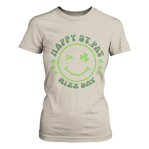 Funny St. Patrick's Day T Shirt For Women Happy St Pat Rizz Day Lucky Shamrock Face TS09 Sand Print Your Wear