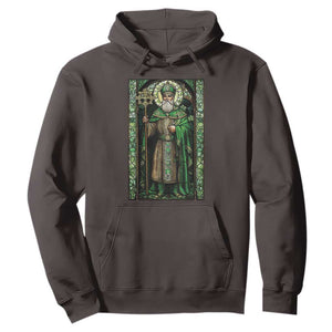 St. Patrick's Day Hoodie Saint Patrick Art Aesthetic Stained Glass TS09 Dark Chocolate Print Your Wear