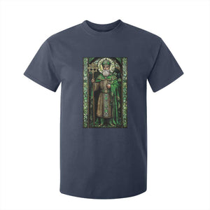 St. Patrick's Day T Shirt For Kid Saint Patrick Art Aesthetic Stained Glass TS09 Navy Print Your Wear