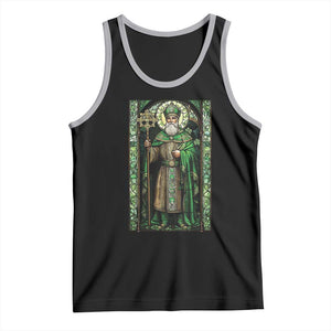 St. Patrick's Day Tank Top Saint Patrick Art Aesthetic Stained Glass TS09 Black Athletic Heather Print Your Wear