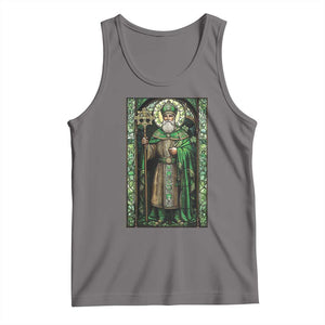St. Patrick's Day Tank Top Saint Patrick Art Aesthetic Stained Glass TS09 Deep Heather Print Your Wear