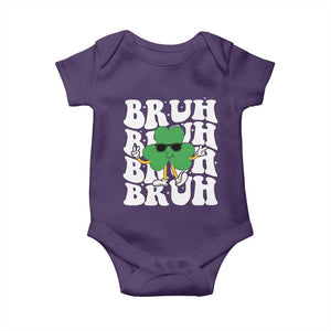 Funny St. Patrick's Day Bruh Baby Onesie TS09 Purple Print Your Wear