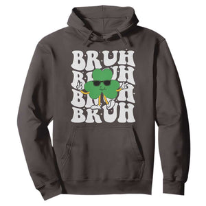 Funny St. Patrick's Day Bruh Hoodie TS09 Dark Chocolate Print Your Wear