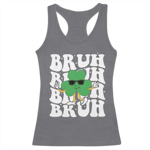 Funny St. Patrick's Day Bruh Racerback Tank Top TS09 Charcoal Print Your Wear