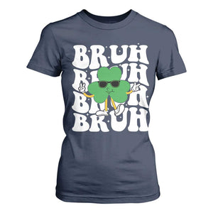 Funny St. Patrick's Day Bruh T Shirt For Women TS09 Navy Print Your Wear