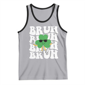 Funny St. Patrick's Day Bruh Tank Top TS09 Athletic Heather Black Print Your Wear