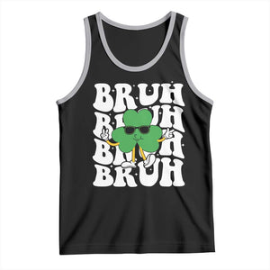 Funny St. Patrick's Day Bruh Tank Top TS09 Black Athletic Heather Print Your Wear