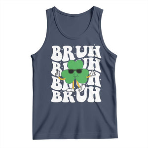 Funny St. Patrick's Day Bruh Tank Top TS09 Navy Print Your Wear