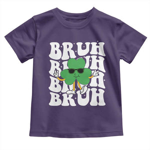 Funny St. Patrick's Day Bruh Toddler T Shirt TS09 Purple Print Your Wear