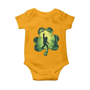 Funny St. Patrick's Day Bigfoot Baby Onesie Sasquatch Shamrock Irish TS09 Gold Print Your Wear