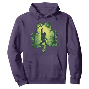 Funny St. Patrick's Day Bigfoot Hoodie Sasquatch Shamrock Irish TS09 Purple Print Your Wear