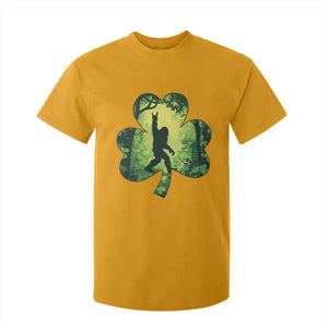 Funny St. Patrick's Day Bigfoot T Shirt For Kid Sasquatch Shamrock Irish TS09 Gold Print Your Wear