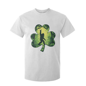 Funny St. Patrick's Day Bigfoot T Shirt For Kid Sasquatch Shamrock Irish TS09 White Print Your Wear