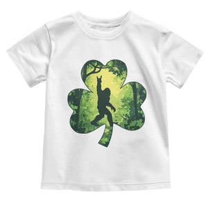 Funny St. Patrick's Day Bigfoot Toddler T Shirt Sasquatch Shamrock Irish TS09 White Print Your Wear