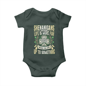 Funny St. Patrick's Day Baby Onesie Shenanigans Because Life Is More Fun When You Are Up To Something TS09 Print Your Wear