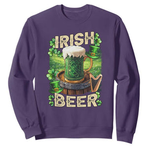 Funny St. Patrick's Day Irish Beer Sweatshirt TS09 Purple Print Your Wear