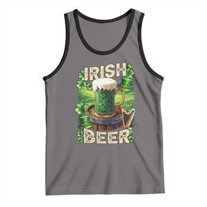 Funny St. Patrick's Day Irish Beer Tank Top TS09 Deep Heather Black Print Your Wear